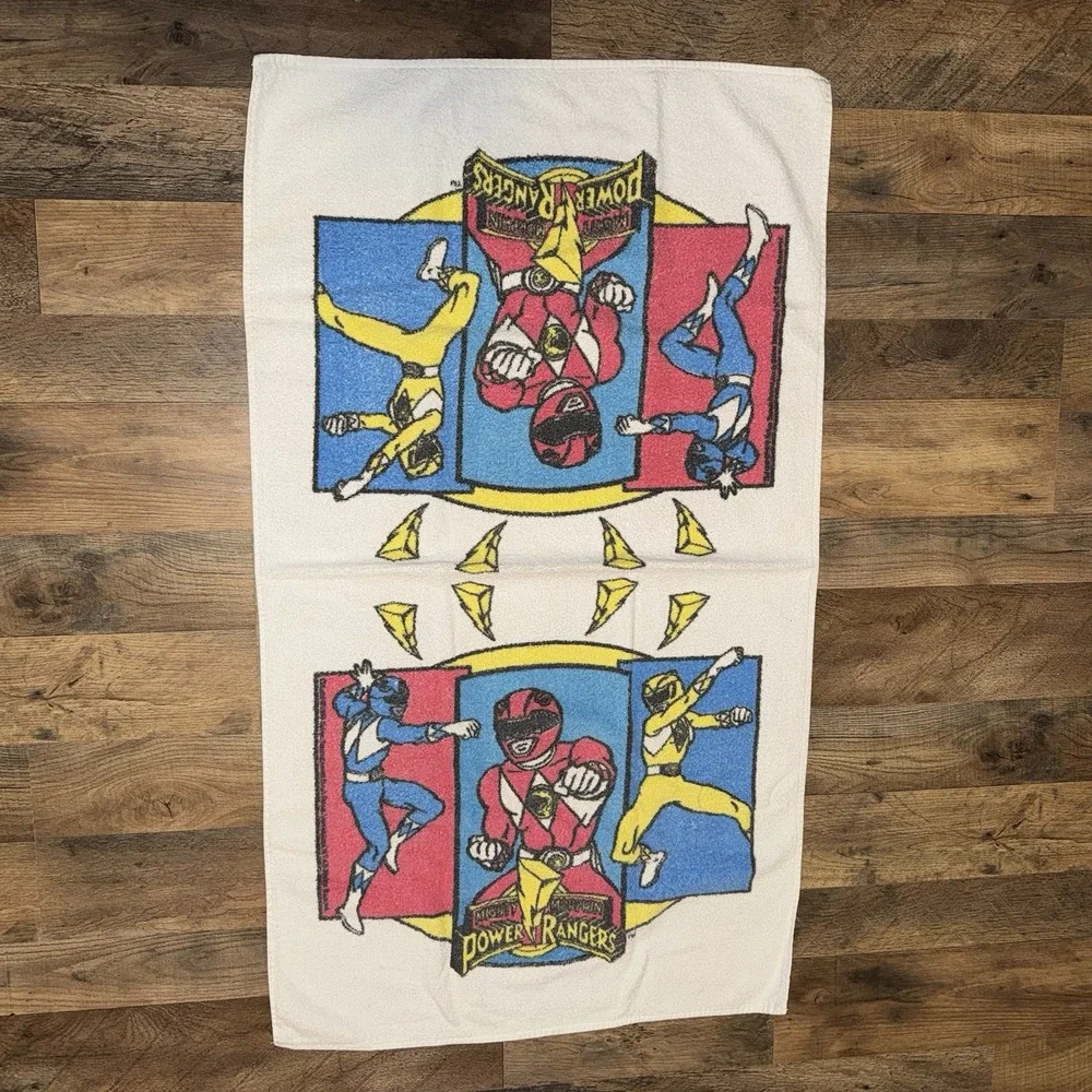 Mighty Morphin Power Rangers Kids Bath Towel - Made in USA Vintage 90s (22